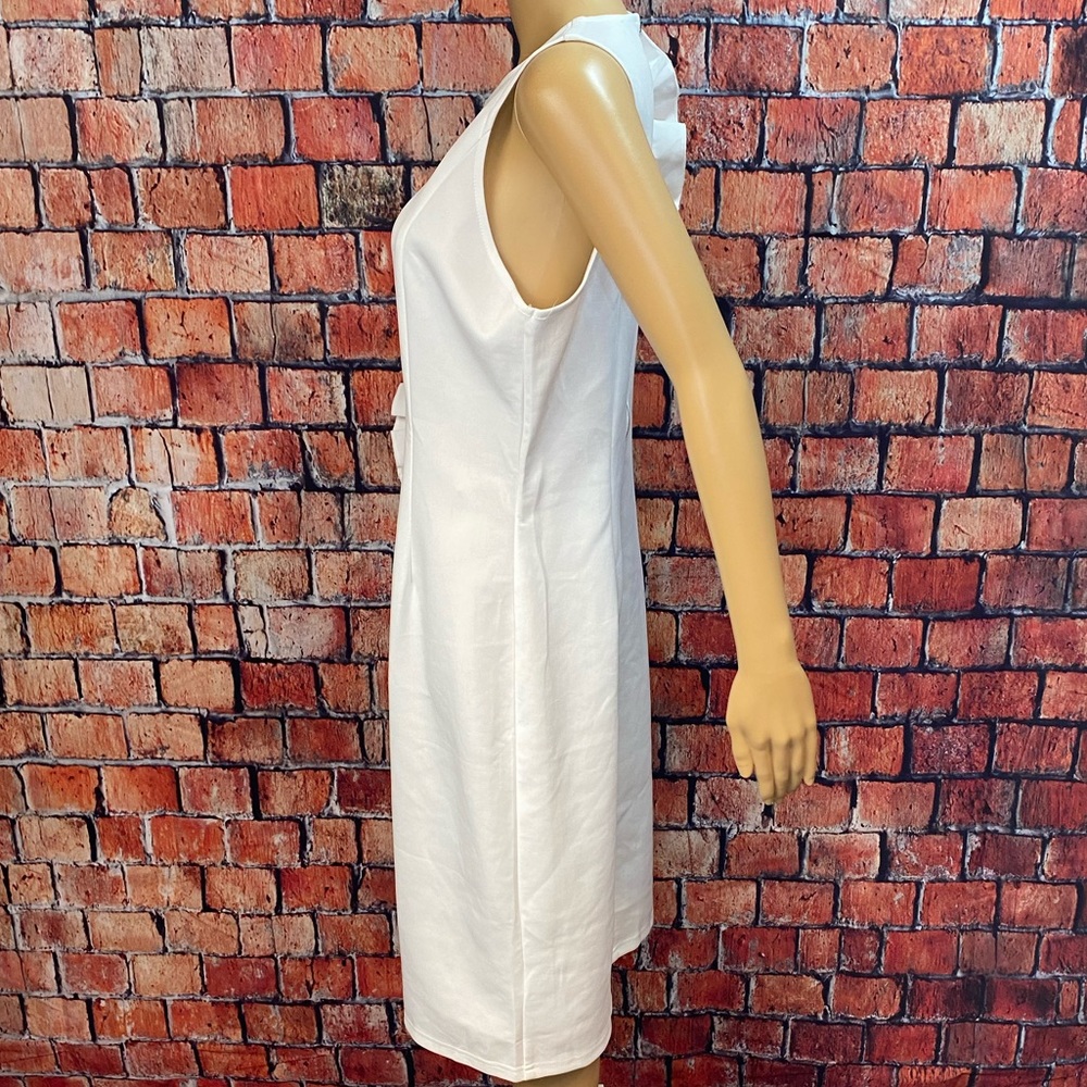 Eien Side Ruffle Plus Size White Dress - Picture 8 of 15